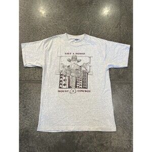 Vintage 1994 Save A Horse Mount A Cowboy T-Shirt Single Stitch Peggy Murray Lg